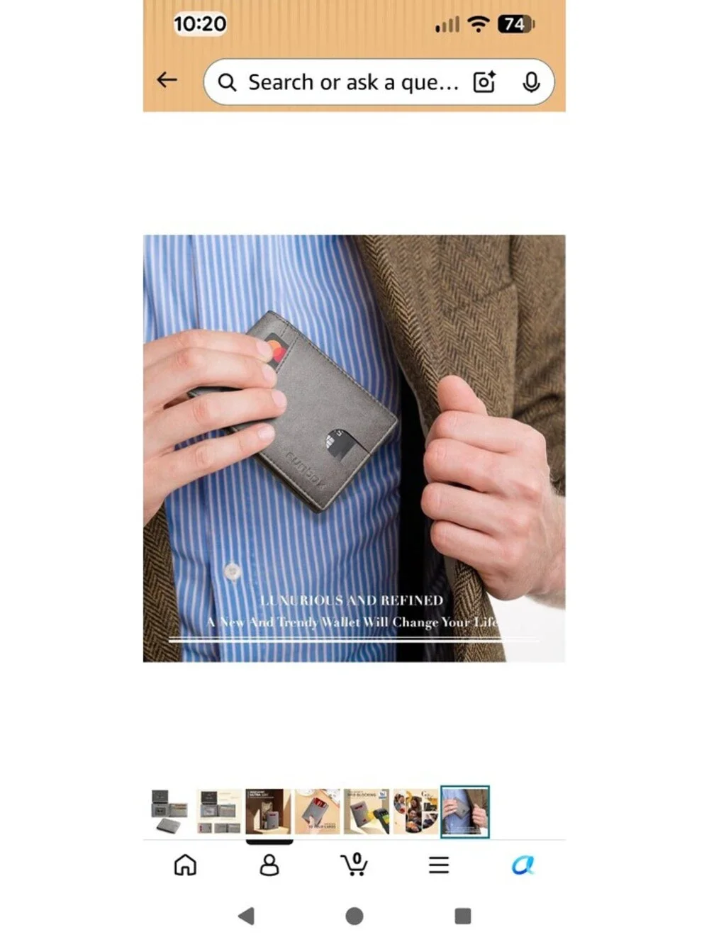 Wallet for Men -Slim Rfid Leather Mens Bifold 2 ID Window